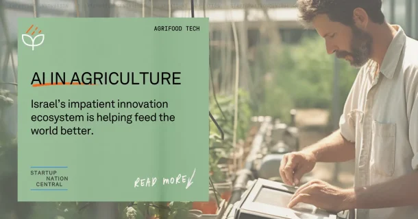 Man inputting instructions for AI in agriculture