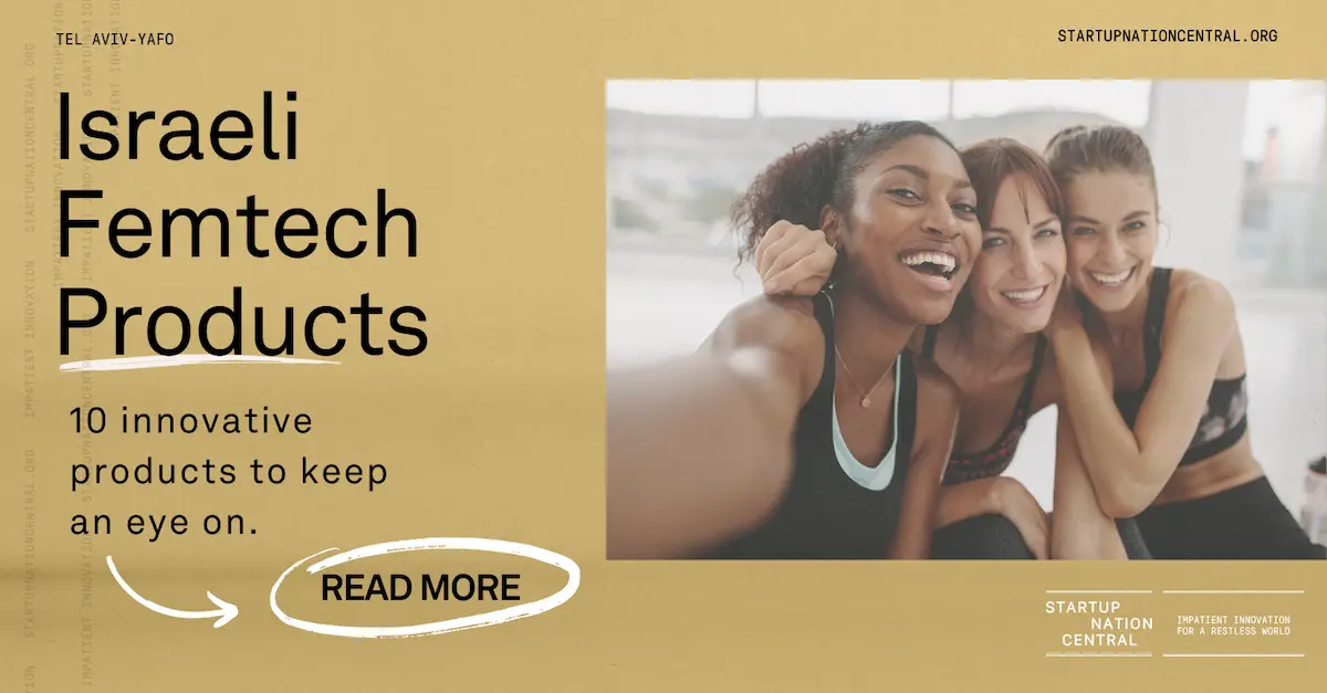 Women with femtech products